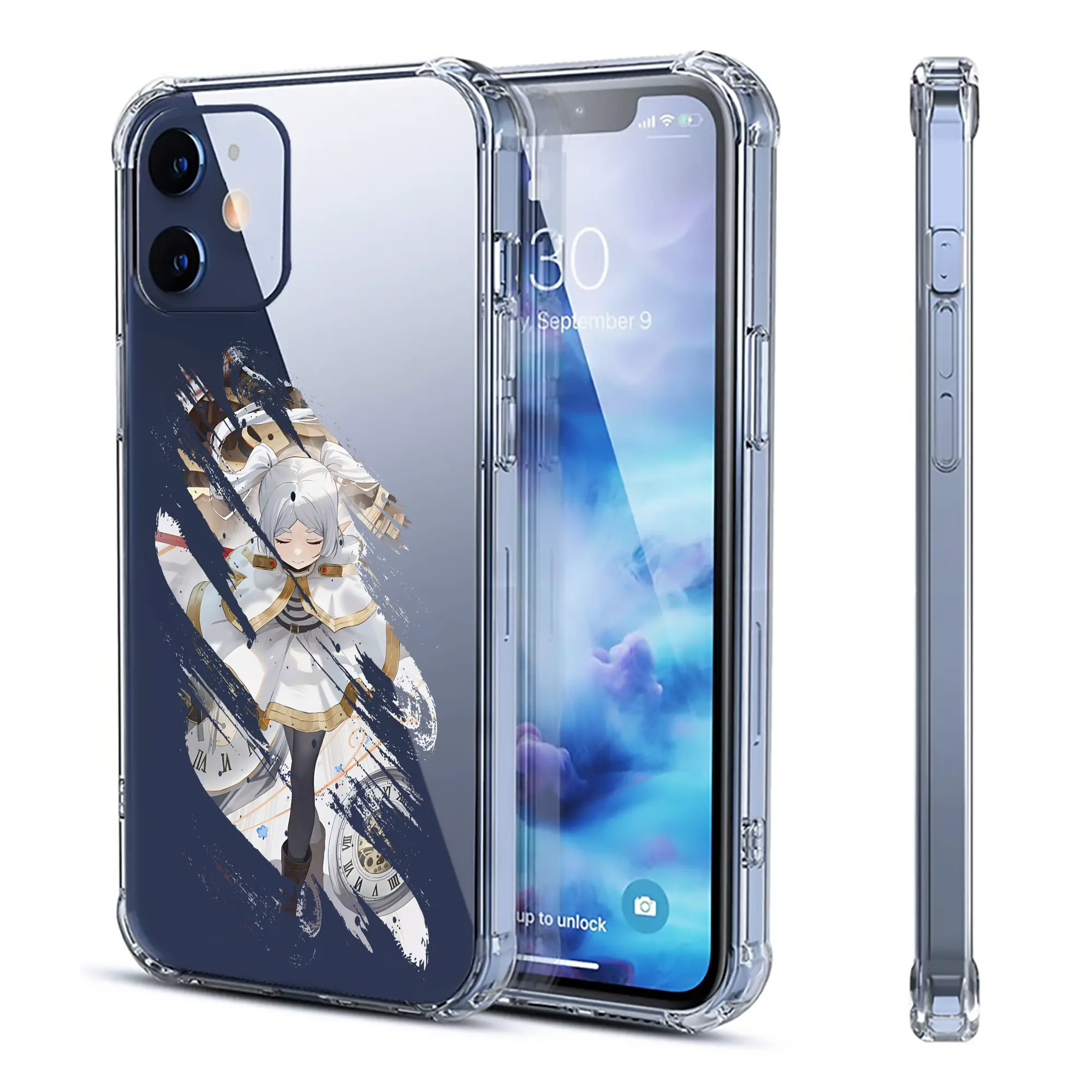 葬送のフリーレン（Frieren） グッズ,フリーレン（Frieren） - IPhone 12シリーズ対応 ・ 透明スマホケース ・ クリアソフトケース ・ TPU素材 ・ 耐衝撃 ・ 高密着 ・ 防汚 防指紋 ・ 簡単着脱